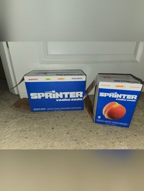 Sprinter Vodka Soda Variety Pack And Peach EMPTY BOXES Packaging KYLIE JENNER
